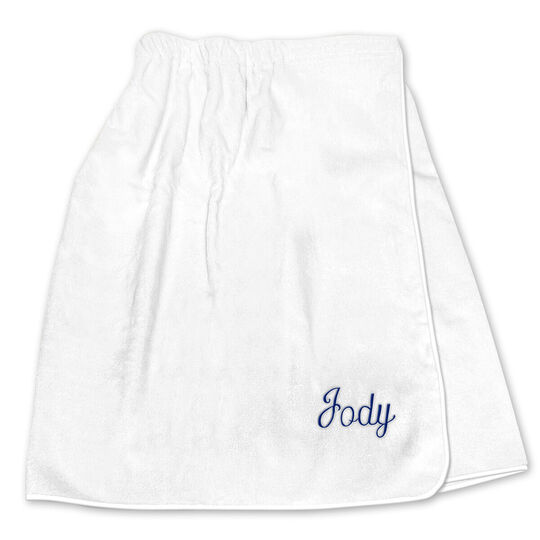 Terry Velour with White Piping Beach or Spa Wrap